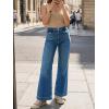 imageCicy Bell Womens Summer High Waisted Jeans Casual Trendy Wide Leg Baggy Vintage Denim Pants with PocketsBlue