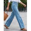 imageCicy Bell Womens Summer High Waisted Jeans Casual Trendy Wide Leg Baggy Vintage Denim Pants with PocketsLight Blue