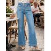 imageCicy Bell Womens Summer High Waisted Jeans Casual Trendy Wide Leg Baggy Vintage Denim Pants with PocketsLight Blue