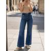 imageCicy Bell Womens Summer High Waisted Jeans Casual Trendy Wide Leg Baggy Vintage Denim Pants with PocketsNavy