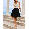 imageCicy Bell Womens Summer Pleated Skirts Boho Layered Tiered Low Rise Knee Length Skirt Flowy Beach Vacation OutfitsBlack