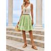 imageCicy Bell Womens Summer Pleated Skirts Boho Layered Tiered Low Rise Knee Length Skirt Flowy Beach Vacation OutfitsMint Color