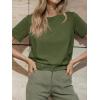 imageCicy Bell Womens Summer Short Sleeve TShirts Trendy Casual Crew Neck Tops Loose Fit Basic TeesArmy Green