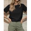 imageCicy Bell Womens Summer Short Sleeve TShirts Trendy Casual Crew Neck Tops Loose Fit Basic TeesBlack