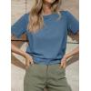 imageCicy Bell Womens Summer Short Sleeve TShirts Trendy Casual Crew Neck Tops Loose Fit Basic TeesBluish Grey