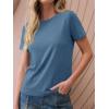 imageCicy Bell Womens Summer Short Sleeve TShirts Trendy Casual Crew Neck Tops Loose Fit Basic TeesBluish Grey
