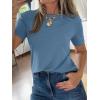 imageCicy Bell Womens Summer Short Sleeve TShirts Trendy Casual Crew Neck Tops Loose Fit Basic TeesBluish Grey