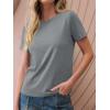 imageCicy Bell Womens Summer Short Sleeve TShirts Trendy Casual Crew Neck Tops Loose Fit Basic TeesGrey Marle
