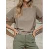 imageCicy Bell Womens Summer Short Sleeve TShirts Trendy Casual Crew Neck Tops Loose Fit Basic TeesKhaki