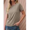 imageCicy Bell Womens Summer Short Sleeve TShirts Trendy Casual Crew Neck Tops Loose Fit Basic TeesKhaki