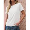 imageCicy Bell Womens Summer Short Sleeve TShirts Trendy Casual Crew Neck Tops Loose Fit Basic TeesWhite