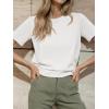 imageCicy Bell Womens Summer Short Sleeve TShirts Trendy Casual Crew Neck Tops Loose Fit Basic TeesWhite