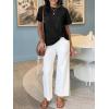 imageCicy Bell Womens Summer Short Sleeve Tops Casual Crew Neck TShirts Loose Fit Twist Front Basic TeesBlack