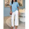 imageCicy Bell Womens Summer Short Sleeve Tops Casual Crew Neck TShirts Loose Fit Twist Front Basic TeesSky Blue