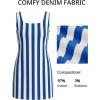 imageCicy Bell Womens Summer Striped Denim Mini Dresses Square Neck Sleeveless Short Sundress Vacation Beach Tank Jean DressBlue