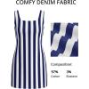 imageCicy Bell Womens Summer Striped Denim Mini Dresses Square Neck Sleeveless Short Sundress Vacation Beach Tank Jean DressNavy