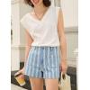 imageCicy Bell Womens Summer Striped Jean Shorts Casual High Waisted Wide Leg Denim Shorts Beach Vacation JortsStyle Blight Blue