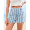 imageCicy Bell Womens Summer Striped Jean Shorts Casual High Waisted Wide Leg Denim Shorts Beach Vacation JortsStyle Blight Blue