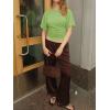 imageCicy Bell Womens Summer Wrap Tops Casual Short Sleeve Tie Back Cinched Waist T Shirts Trendy Boat Neck BlouseOlive Drab