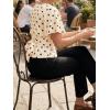 imageCicy Bell Womens Summer Wrap Tops Casual Short Sleeve Tie Back Cinched Waist T Shirts Trendy Boat Neck BlouseWave Point Color