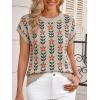 imageCicy Bell Womens Sweater Vest Summer Floral Cap Sleeve Sweaters Crew Neck Dressy Casual Knit Trendy 2026 TopsBeige Flowers