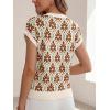 imageCicy Bell Womens Sweater Vest Summer Floral Cap Sleeve Sweaters Crew Neck Dressy Casual Knit Trendy 2026 TopsCaramel