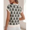 imageCicy Bell Womens Sweater Vest Summer Floral Cap Sleeve Sweaters Crew Neck Dressy Casual Knit Trendy 2026 TopsLight Black