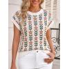 imageCicy Bell Womens Sweater Vest Summer Floral Cap Sleeve Sweaters Crew Neck Dressy Casual Knit Trendy 2026 TopsWhite Flowers
