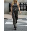 imageCicy Bell Womens Wide Leg Jeans High Waisted Leopard Baggy Stretchy Denim Pants with PocketsGray Leopard Print