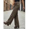 imageCicy Bell Womens Wide Leg Jeans High Waisted Leopard Baggy Stretchy Denim Pants with PocketsLeopard Print