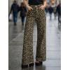 imageCicy Bell Womens Wide Leg Jeans High Waisted Leopard Baggy Stretchy Denim Pants with PocketsLeopard Print Brown