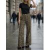 imageCicy Bell Womens Wide Leg Jeans High Waisted Leopard Baggy Stretchy Denim Pants with PocketsLeopard Print Brown