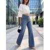 imageCicy Bell Womens Wide Leg Jeans High Waisted Stretchy Straight Leg Baggy Trendy Denim Pants with Patch PocketsJean Blue