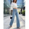 imageCicy Bell Womens Wide Leg Jeans High Waisted Stretchy Straight Leg Baggy Trendy Denim Pants with Patch PocketsLight Blue