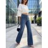 imageCicy Bell Womens Wide Leg Jeans High Waisted Stretchy Straight Leg Baggy Trendy Denim Pants with Patch PocketsNavy