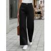 imageCicy Bell Womens Wide Leg Pants Summer Baggy Casual Elastic High Waisted Cotton Trousers with PocketsBlack