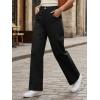imageCicy Bell Womens Wide Leg Pants Summer Baggy Casual Elastic High Waisted Cotton Trousers with PocketsBlack