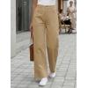 imageCicy Bell Womens Wide Leg Pants Summer Baggy Casual Elastic High Waisted Cotton Trousers with PocketsKhaki