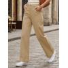 imageCicy Bell Womens Wide Leg Pants Summer Baggy Casual Elastic High Waisted Cotton Trousers with PocketsKhaki