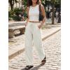 imageCicy Bell Womens Wide Leg Striped Pants High Waisted Baggy Casual Barrel Drawstring Lounge Trousers with PocketsApricot