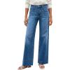 imageCicy Bell Jeans for Women Wide Leg Baggy Stretchy High Waisted Straight Trendy Denim PantsBlue