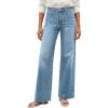 imageCicy Bell Jeans for Women Wide Leg Baggy Stretchy High Waisted Straight Trendy Denim PantsLight Blue