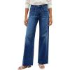 imageCicy Bell Jeans for Women Wide Leg Baggy Stretchy High Waisted Straight Trendy Denim PantsNavy