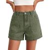 imageCicy Bell Womens Baggy High Waisted Jean Shorts Summer Wide Leg Jorts Casual Vintage Denim ShortsArmy Green