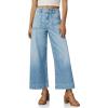 imageCicy Bell Womens Baggy Wide Leg Jeans Cropped High Waisted Stretchy Trendy Loose Capri Denim PantsLight Blue