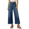 imageCicy Bell Womens Baggy Wide Leg Jeans Cropped High Waisted Stretchy Trendy Loose Capri Denim PantsNavy