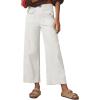 imageCicy Bell Womens Cropped Wide Leg Pants Baggy High Waisted Straight Summer Casual Pants with Vertical SeamWhite