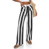 imageCicy Bell Womens Striped Wide Leg Jeans High Waisted Baggy Summer Casual Trendy Cotton Denim Pants with PocketsBlack