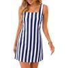 imageCicy Bell Womens Summer Striped Denim Mini Dresses Square Neck Sleeveless Short Sundress Vacation Beach Tank Jean DressNavy