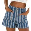 imageCicy Bell Womens Summer Striped Jean Shorts Casual High Waisted Wide Leg Denim Shorts Beach Vacation JortsStyle Bblue